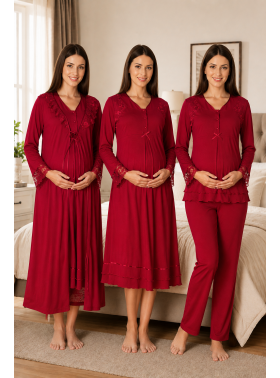 Effortt 2426 Vişne Lohusa Hamile 4'lü Set